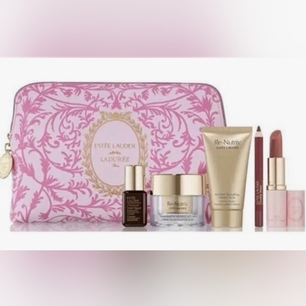 Estée Lauder Skincare Set with Pink Bag